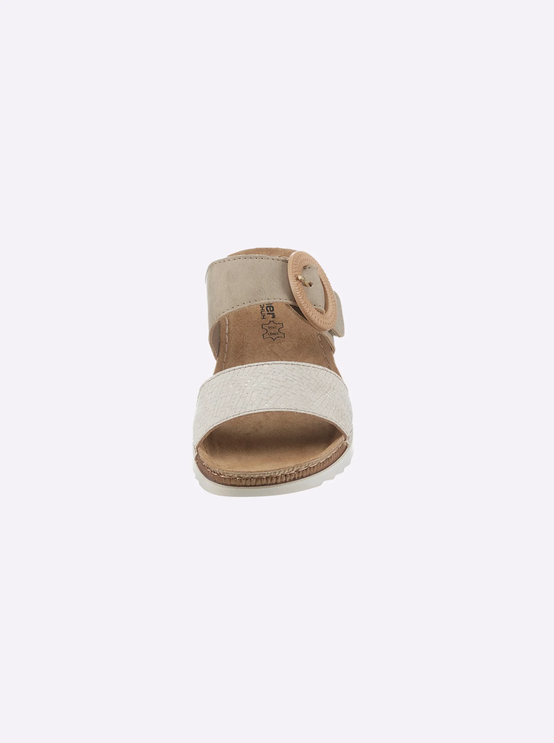 Pantoletten|Fischer Pantolette mit gepolsterter Innensohle beige