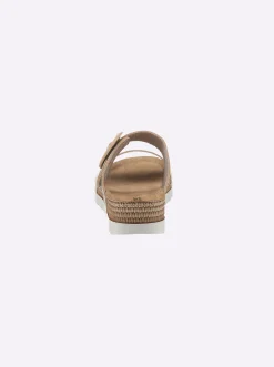 Pantoletten|Fischer Pantolette mit gepolsterter Innensohle beige