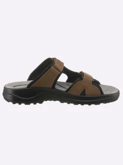 Pantoletten|Jomos Pantolette mit Mehrfach-Klettverschluss camel
