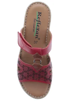 Pantoletten|Reflexan Pantolette mit sommerlicher Perforation kirsche