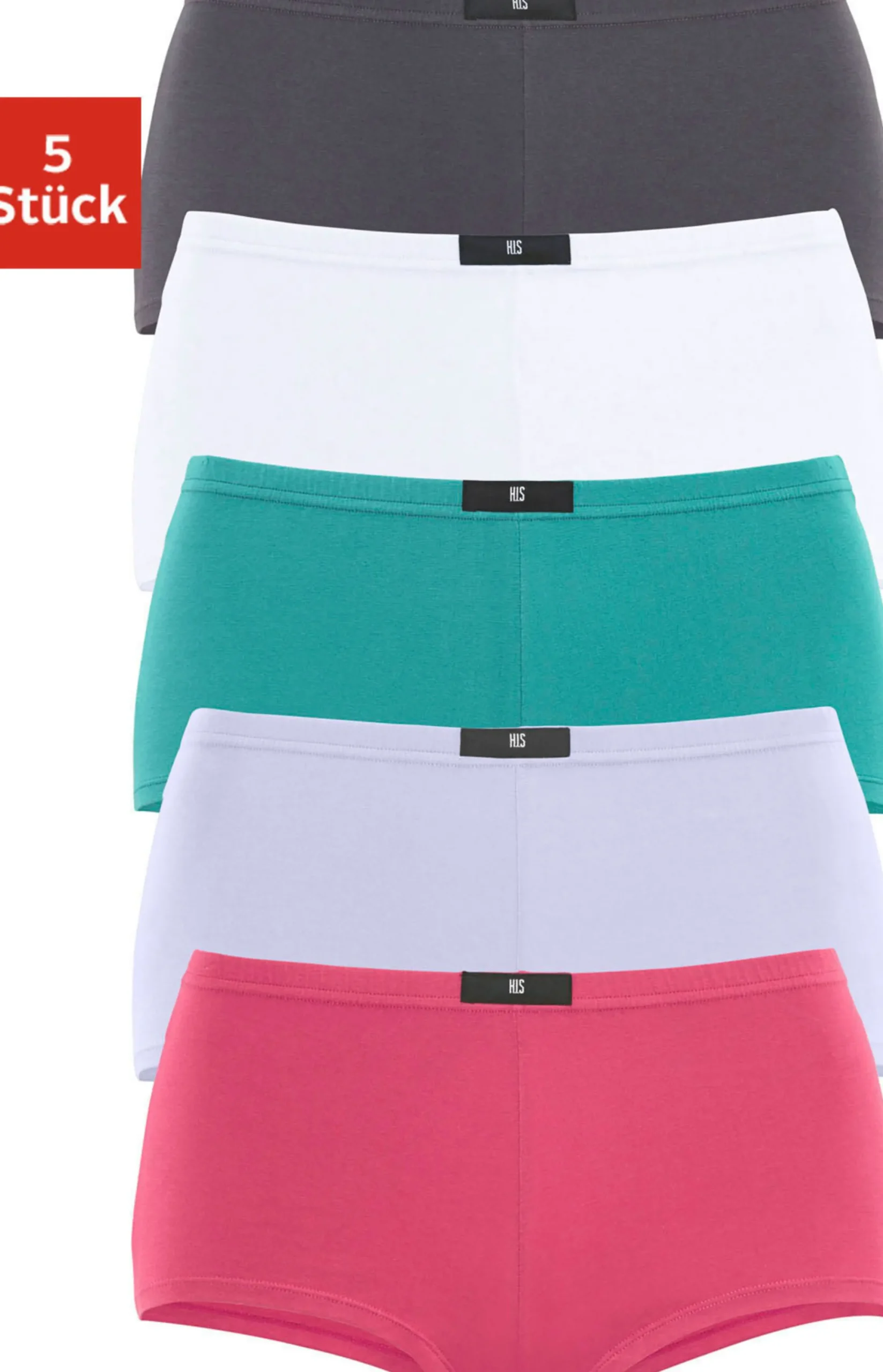 Unterhosen|H.I.S Panty anthrazit,weiß,mint,flieder,pink