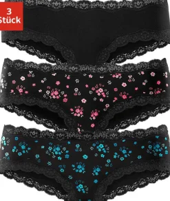 Unterhosen|Buffalo Panty koralle-geblümt,petrol-geblümt,schwarz-uni