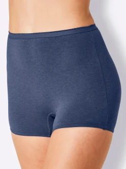 Unterhosen|wäschepur Panty 2xmalve-meliert+2xmarine-meliert