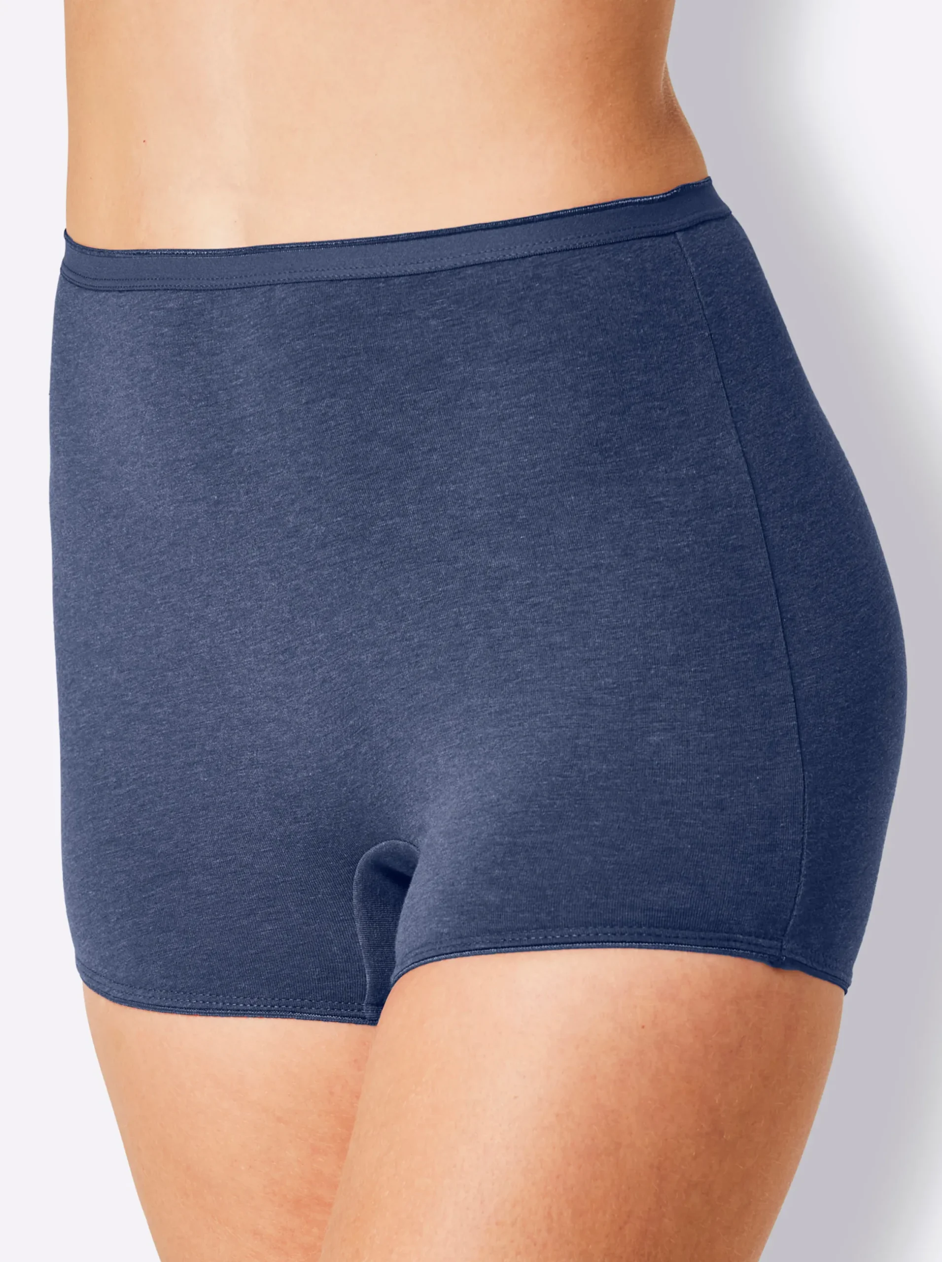 Unterhosen|wäschepur Panty 2xmalve-meliert+2xmarine-meliert