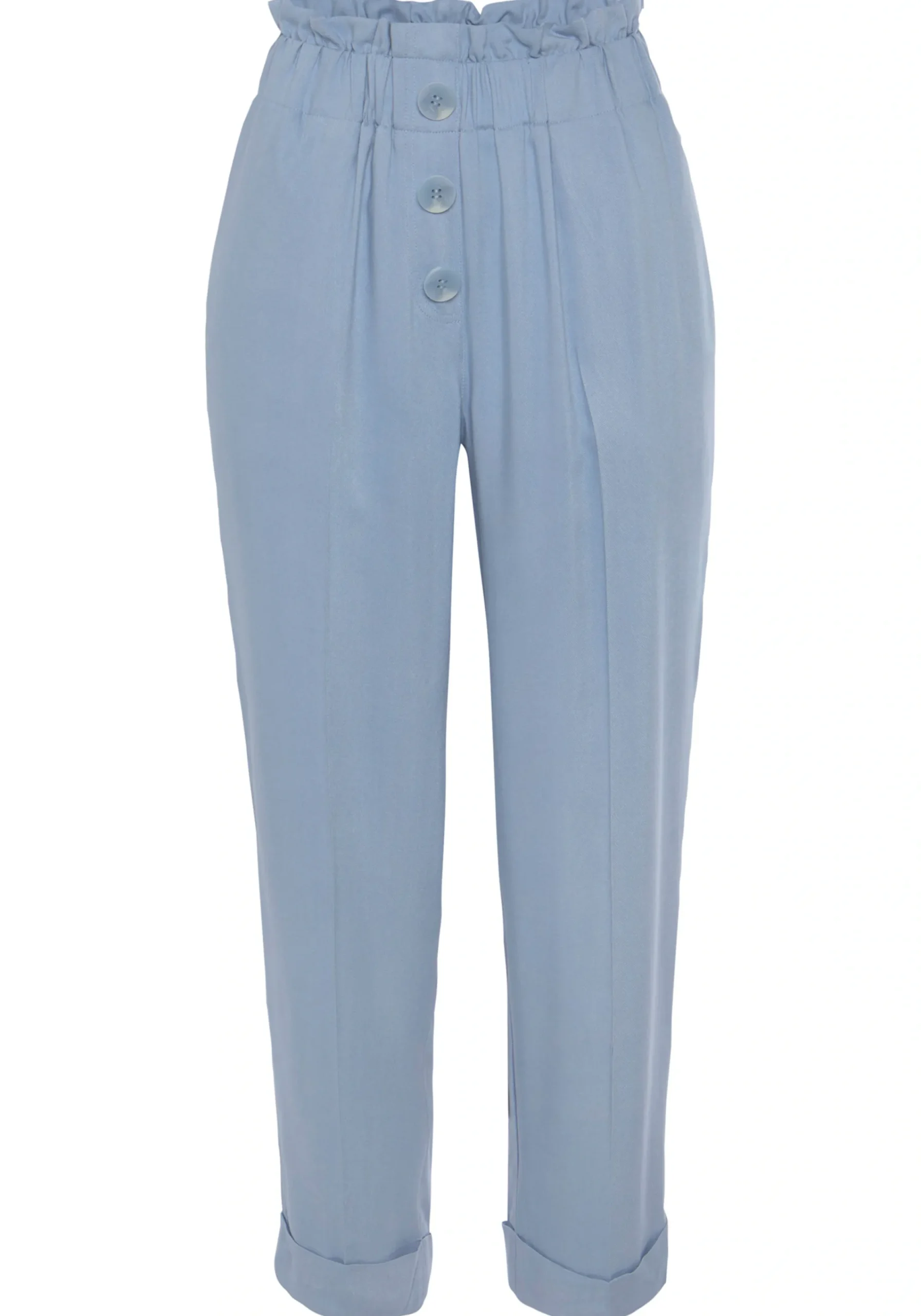 Strandmode|LASCANA Paperbag-Hose blau