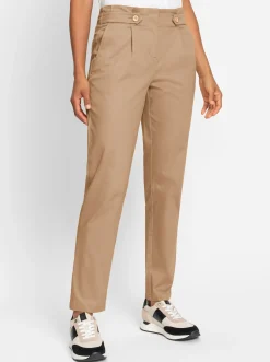 Hosen| Paperbag-Hose mit hoher Leibhöhe camel