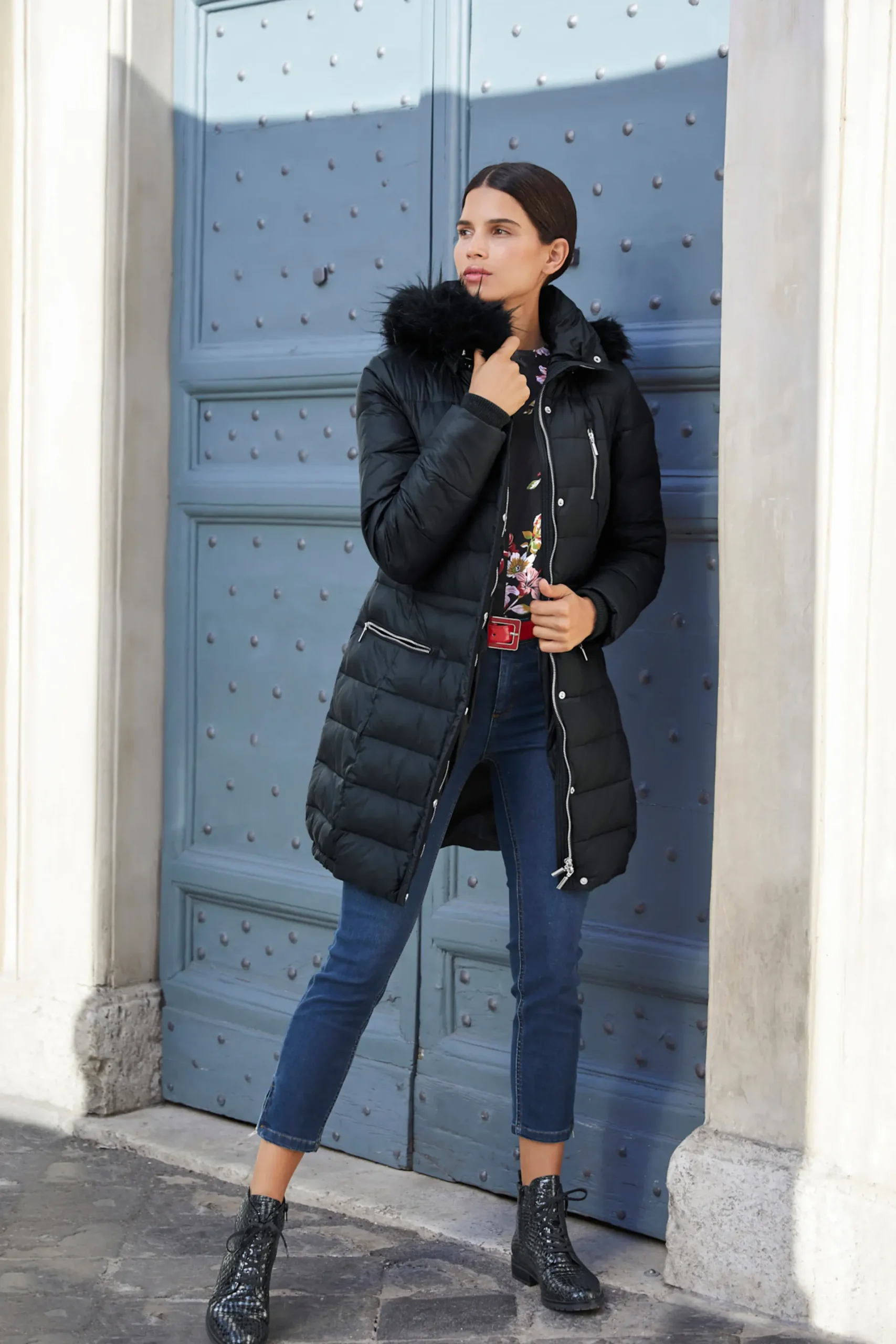 Jacken|heine Parka schwarz