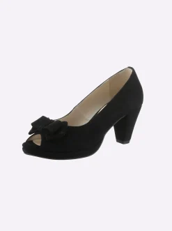 Pumps|Andrea Conti Peeptoe schwarz