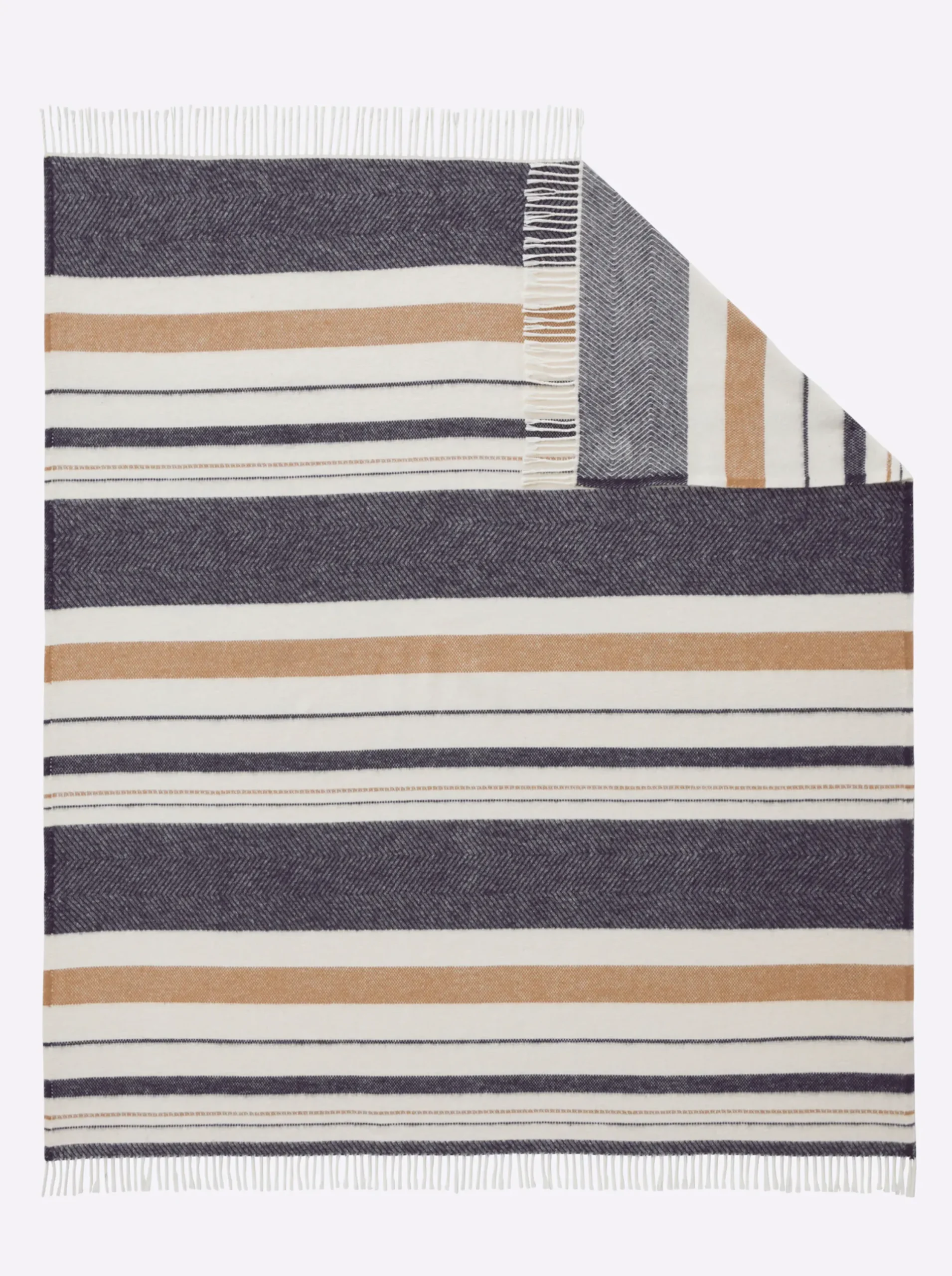 Wohndecken|heine home Plaid anthrazit-natur