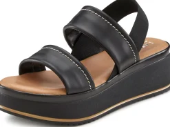 Sandalen & Sandaletten|LASCANA Plateausandaletten schwarz