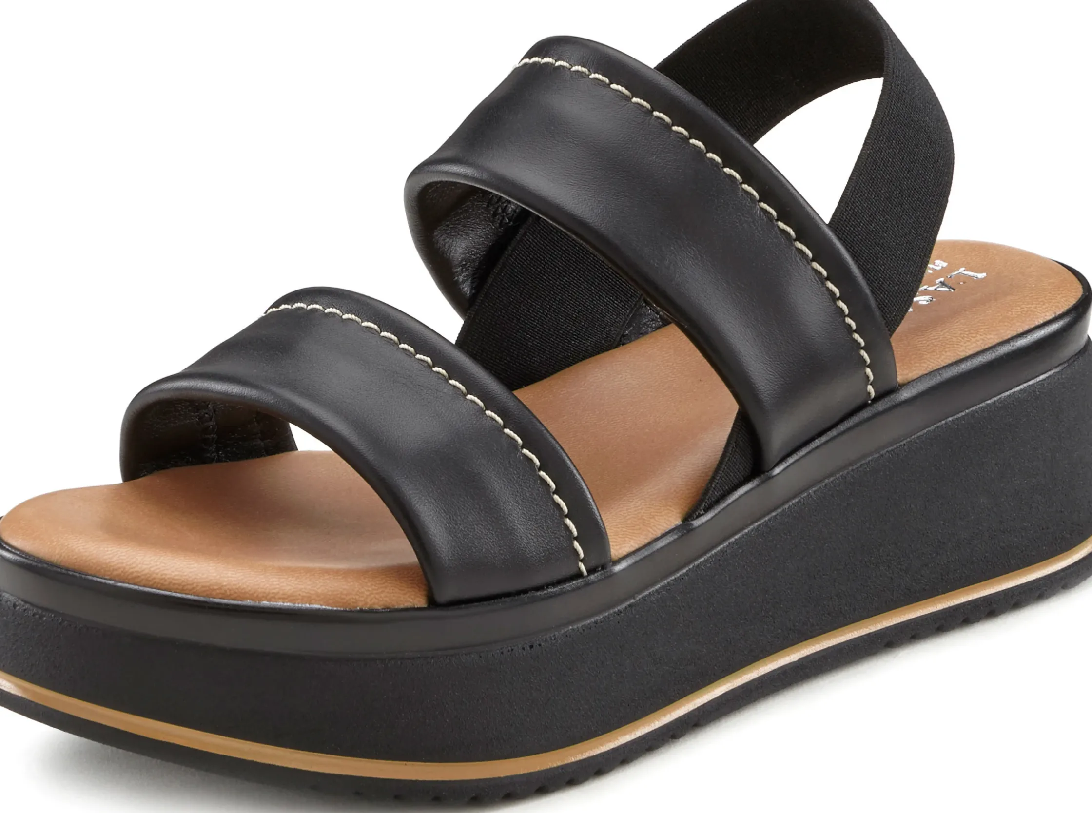 Sandalen & Sandaletten|LASCANA Plateausandaletten schwarz