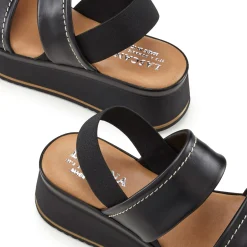 Sandalen & Sandaletten|LASCANA Plateausandaletten schwarz
