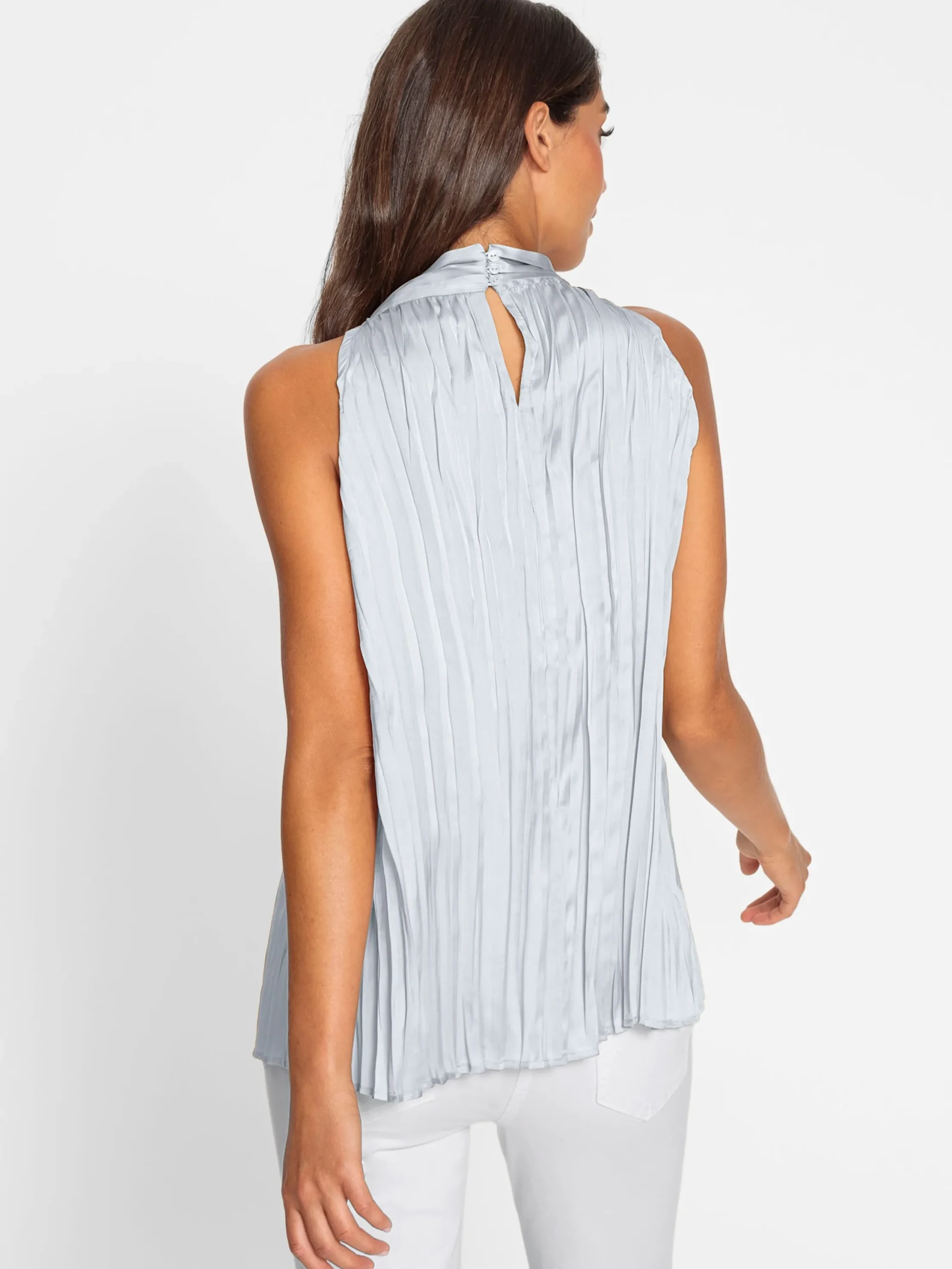 Blusen|Shirts|heine Pliseetop mit Ketten-Verzierung ecru