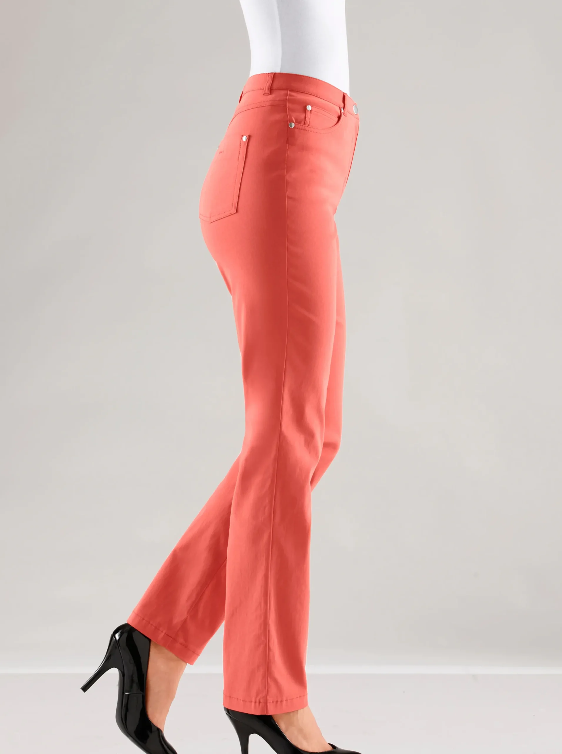 Hosen|Stehmann Comfort line 5-Pocket-Hose in elastischer Qualität hummerrot