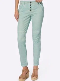 Jeans|heine 5-Pocket-Jeans im Boyfriend-Style kalkmint
