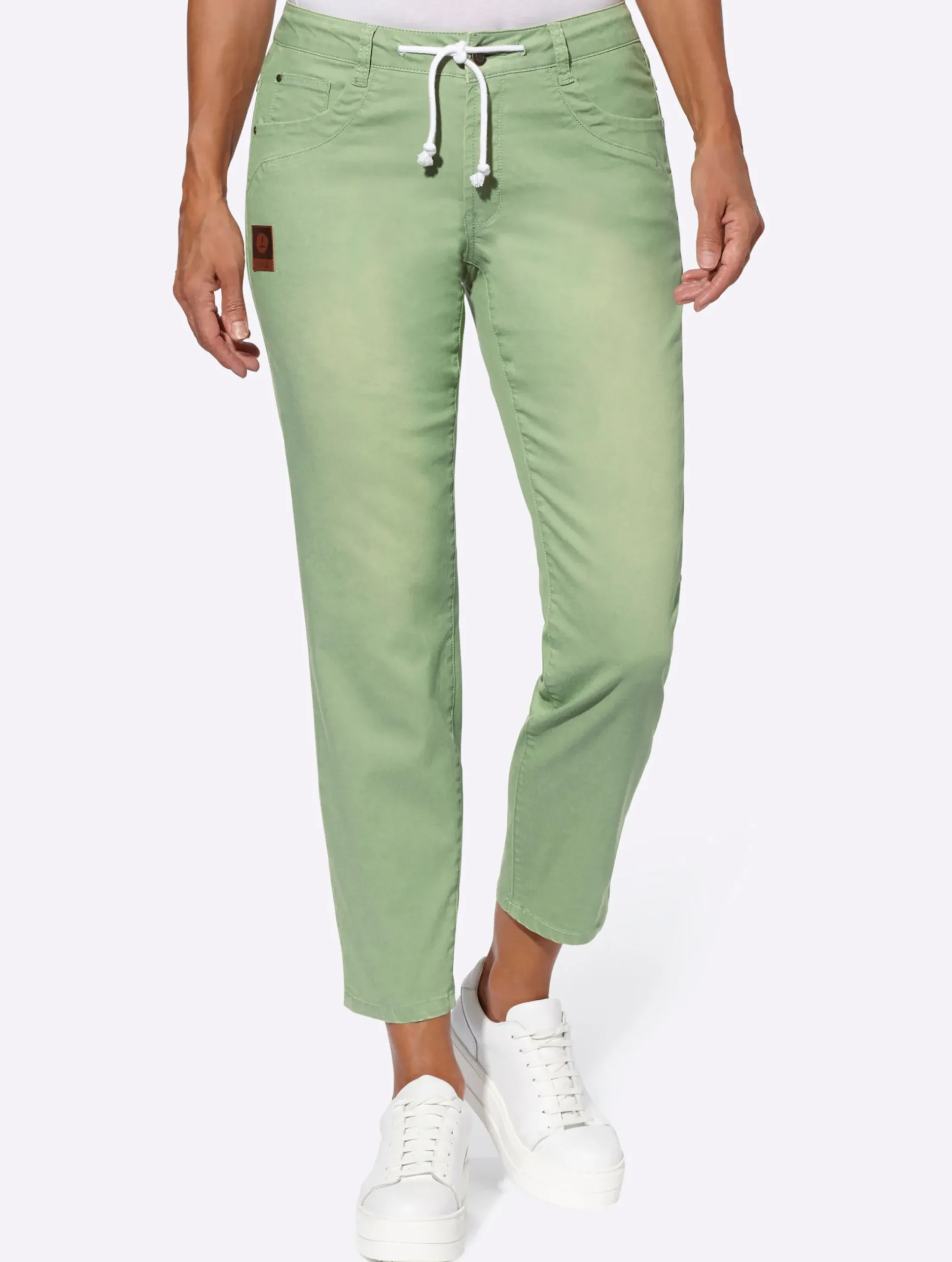 Jeans| 5-Pocket-Jeans in knöchellanger Schnittform eucalyptus