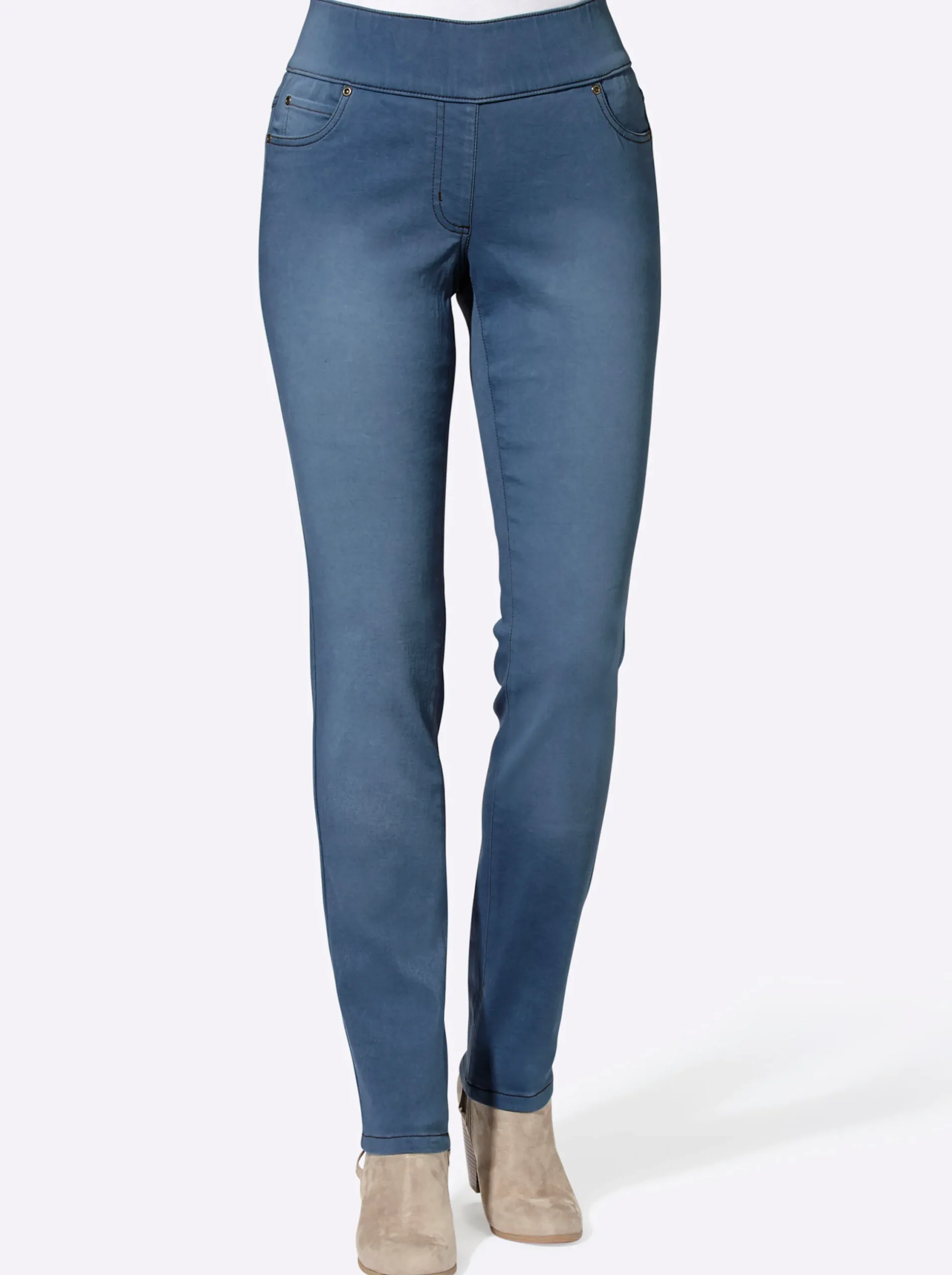 Jeans| 5-Pocket-Jeans in Schlupfform blue-bleached