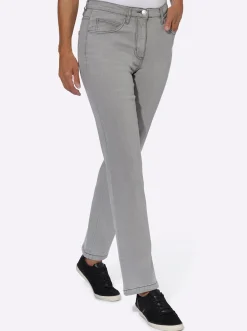Jeans| 5-Pocket-Jeans mit Baumwoll-Stretch grey-denim