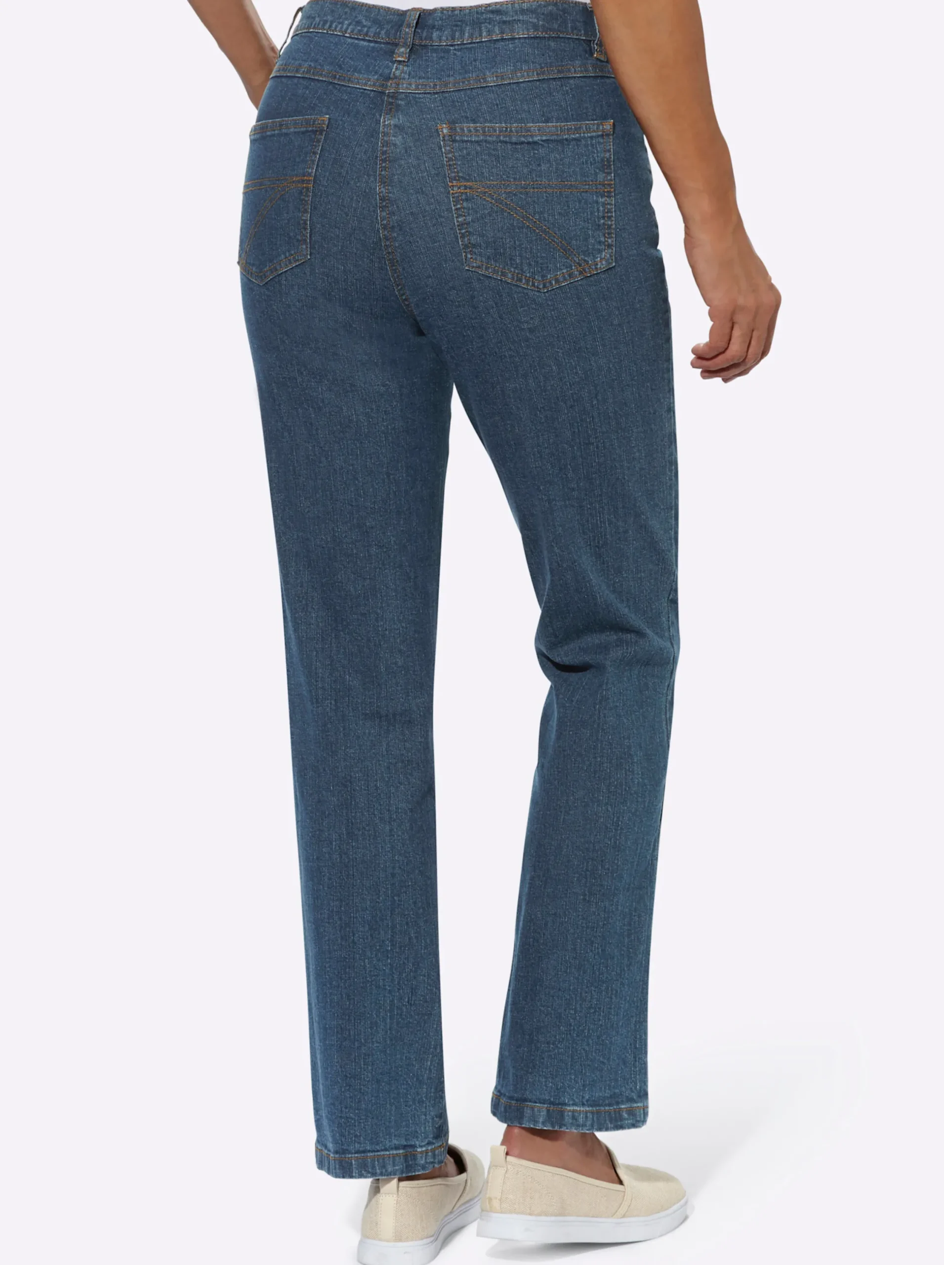 Jeans| 5-Pocket-Jeans mit Baumwoll-Stretch blue-stone-washed