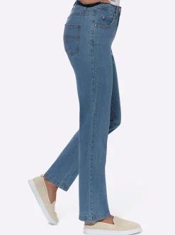 Jeans| 5-Pocket-Jeans mit Baumwoll-Stretch blue-bleached