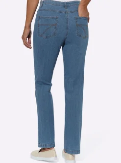 Jeans| 5-Pocket-Jeans mit Baumwoll-Stretch blue-bleached