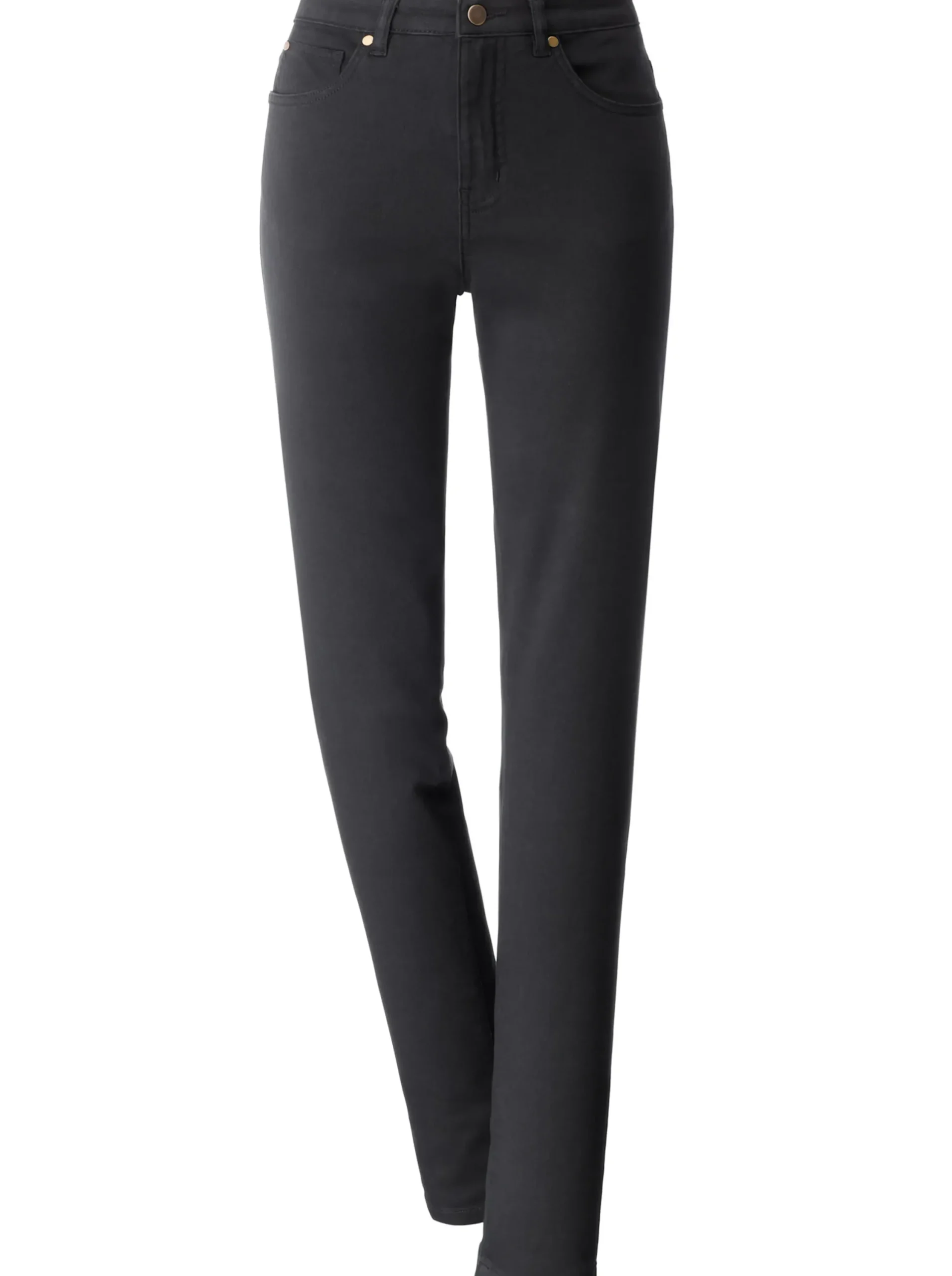 Basics|Jeans| 5-Pocket-Jeans mit bestickten Gesäßtaschen schwarz