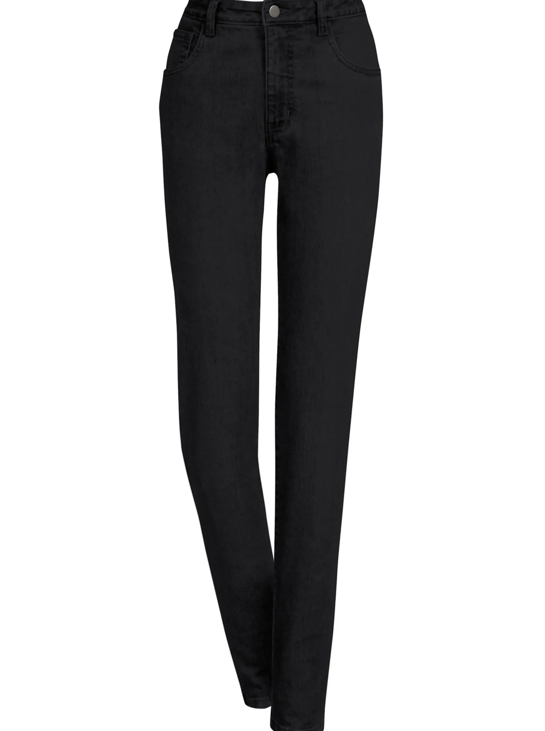 Basics|Jeans| 5-Pocket-Jeans mit bestickten Gesäßtaschen schwarz
