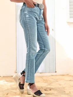 Jeans|heine 5-Pocket-Jeans mit hohem Stretch-Anteil blue-bleached
