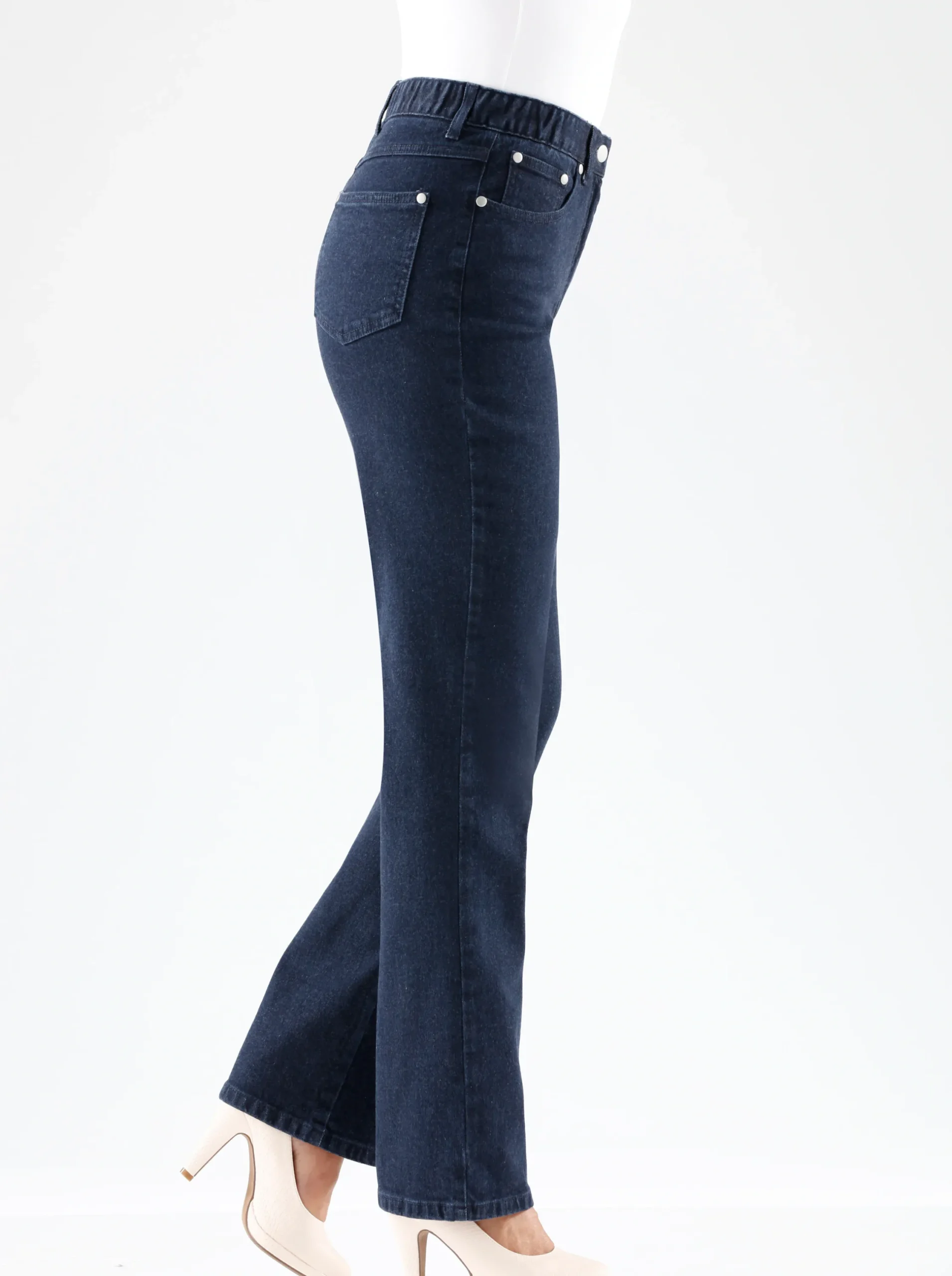 Jeans| 5-Pocket-Jeans mit innenliegendem Dehnbund darkblue