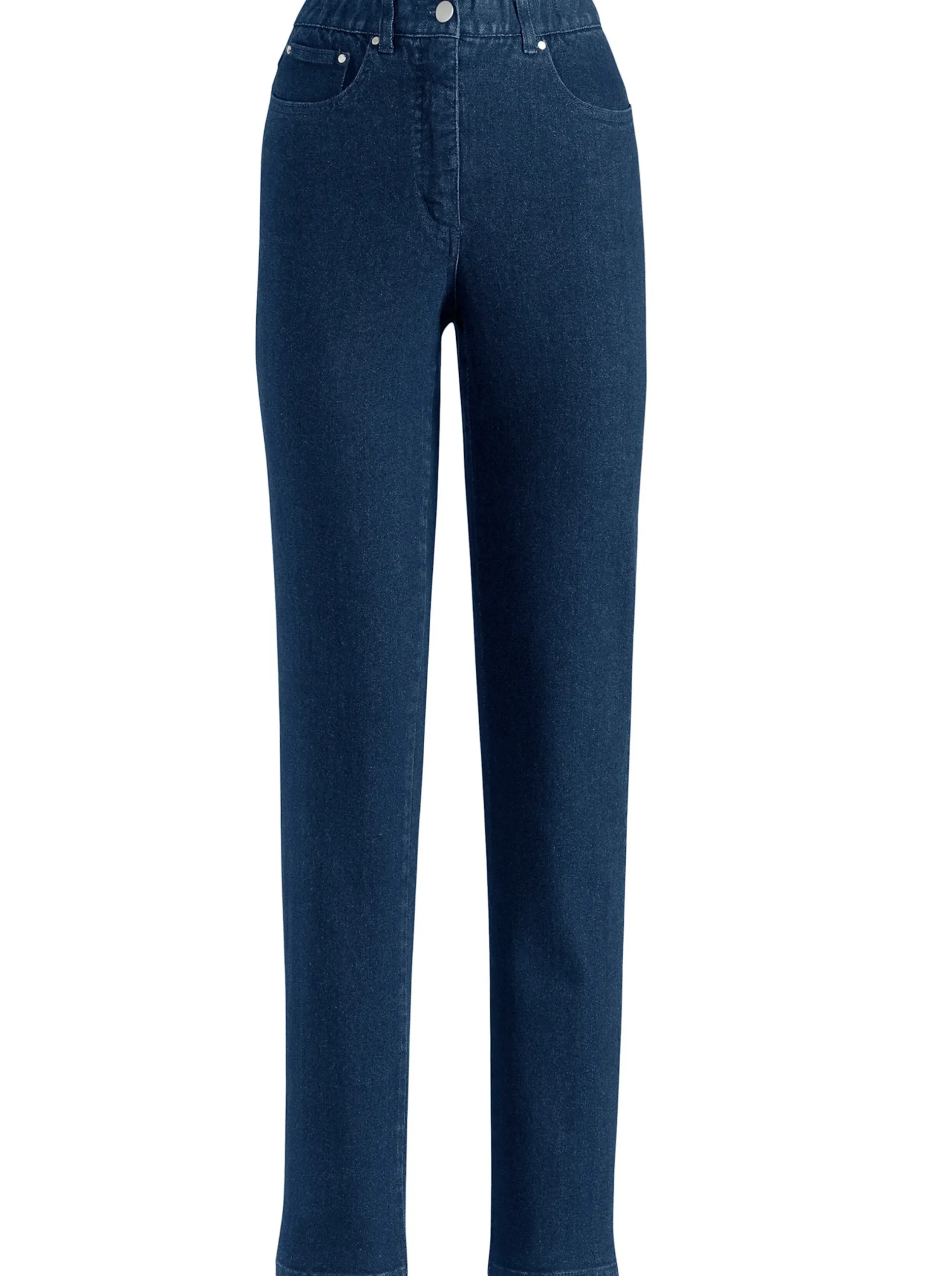 Jeans| 5-Pocket-Jeans mit innenliegendem Dehnbund darkblue
