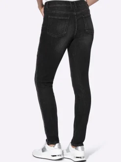 Jeans|heine 5-Pocket-Jeans mit Nieten-Verzierung seitlich blackdenim