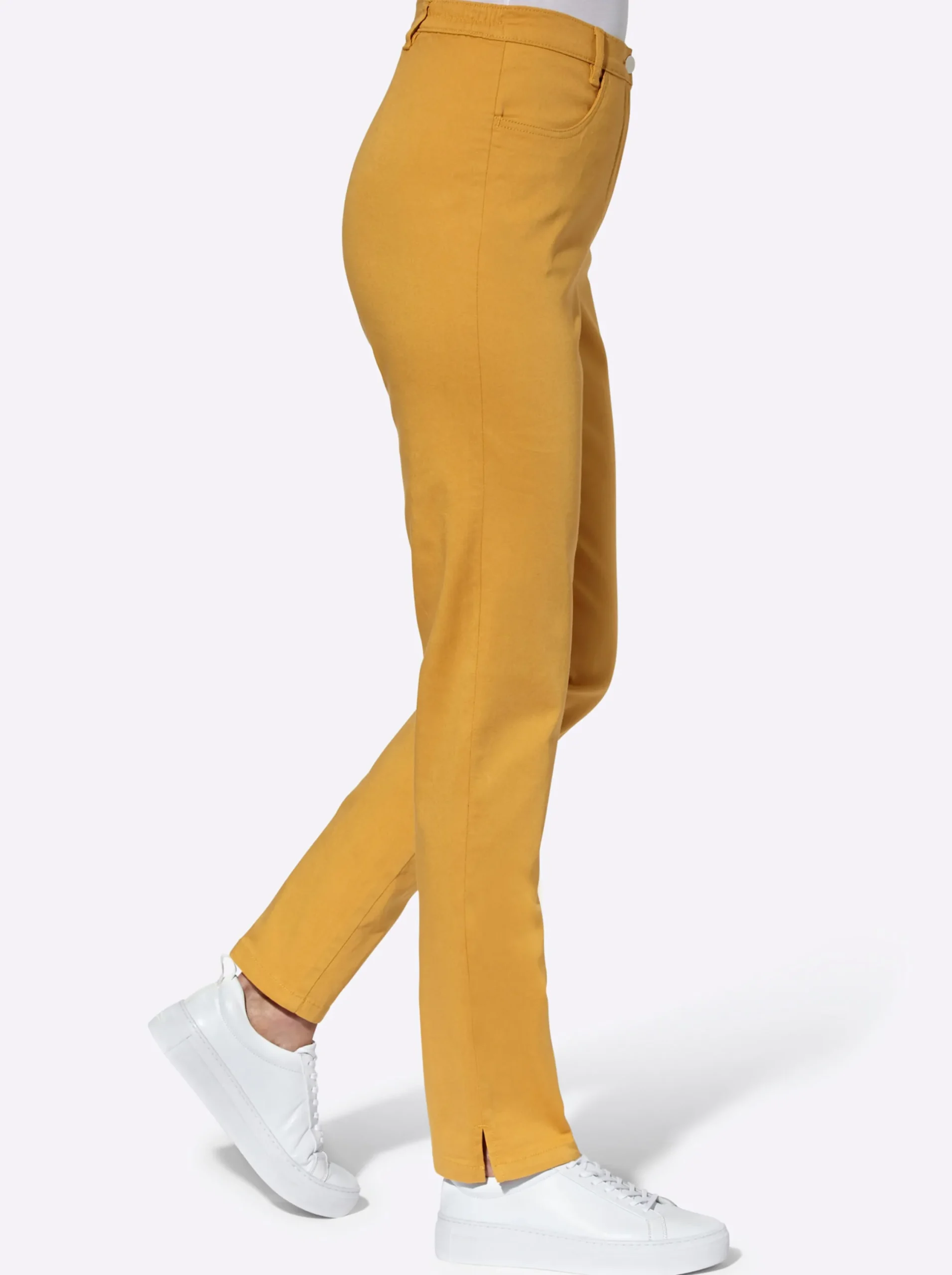 Basics| 5-Pocket-Jeans mit Stretch-Anteil ocker