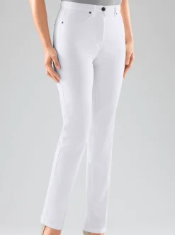 Jeans| 5-Pocket-Jeans mit Stretch-Anteil weiß