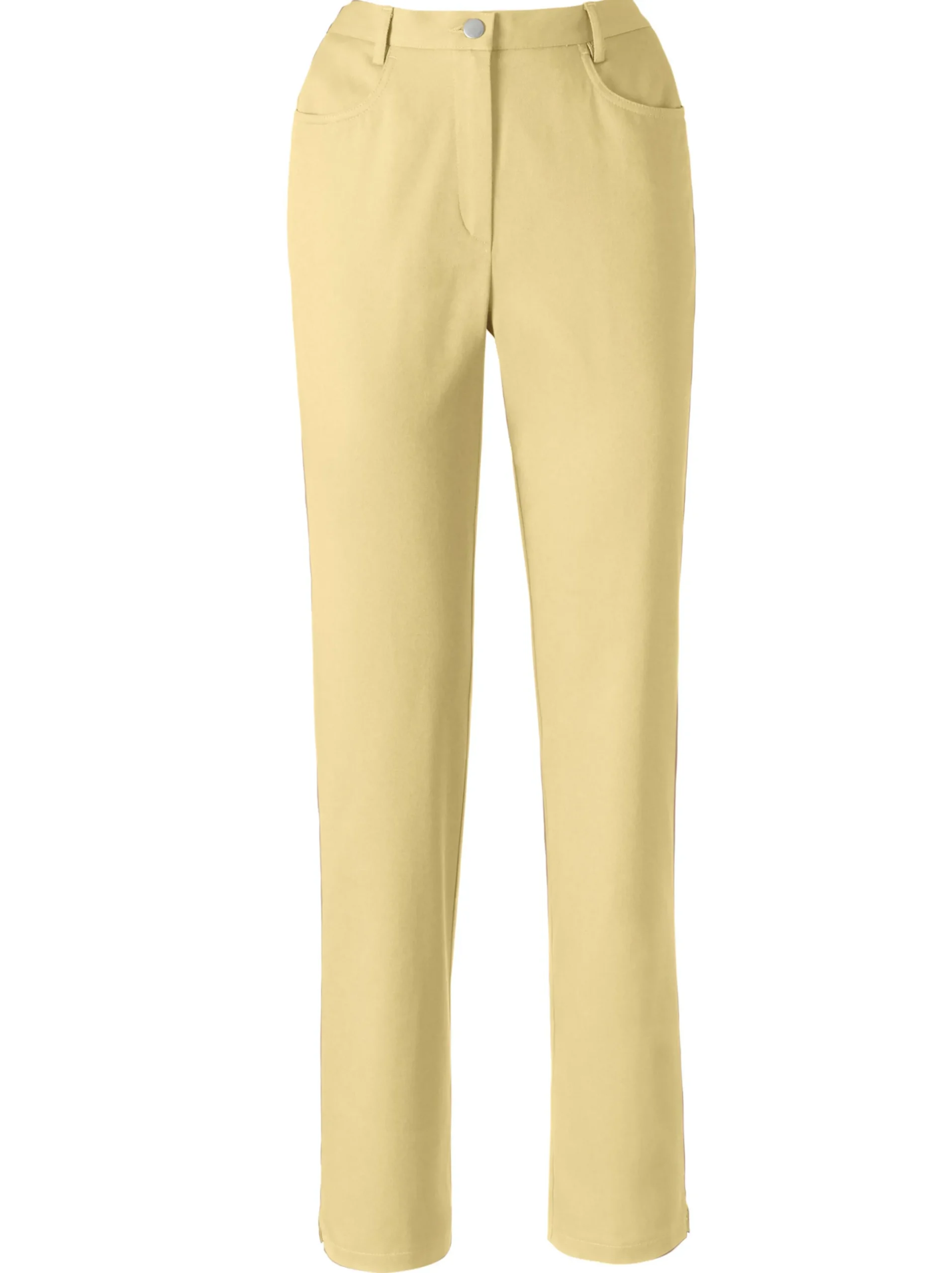 Jeans| 5-Pocket-Jeans mit Stretch-Anteil vanillegelb
