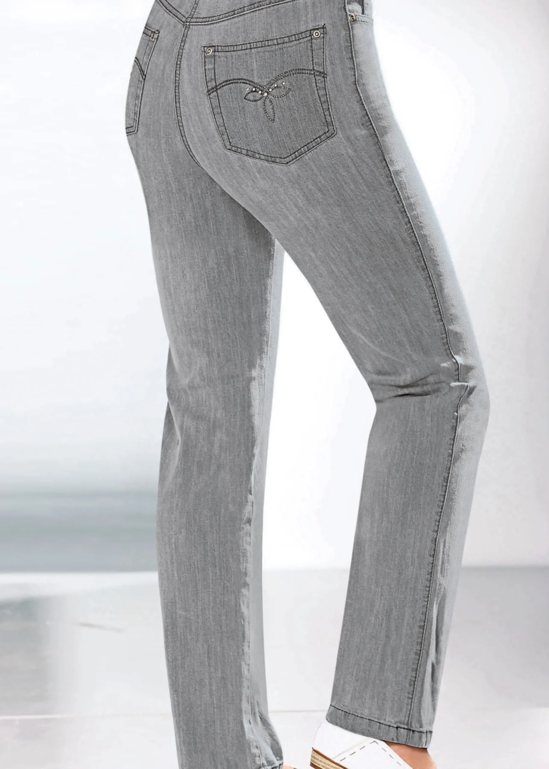 Jeans| 5-Pocket-Jeans mit Stretch-Anteil grey-denim