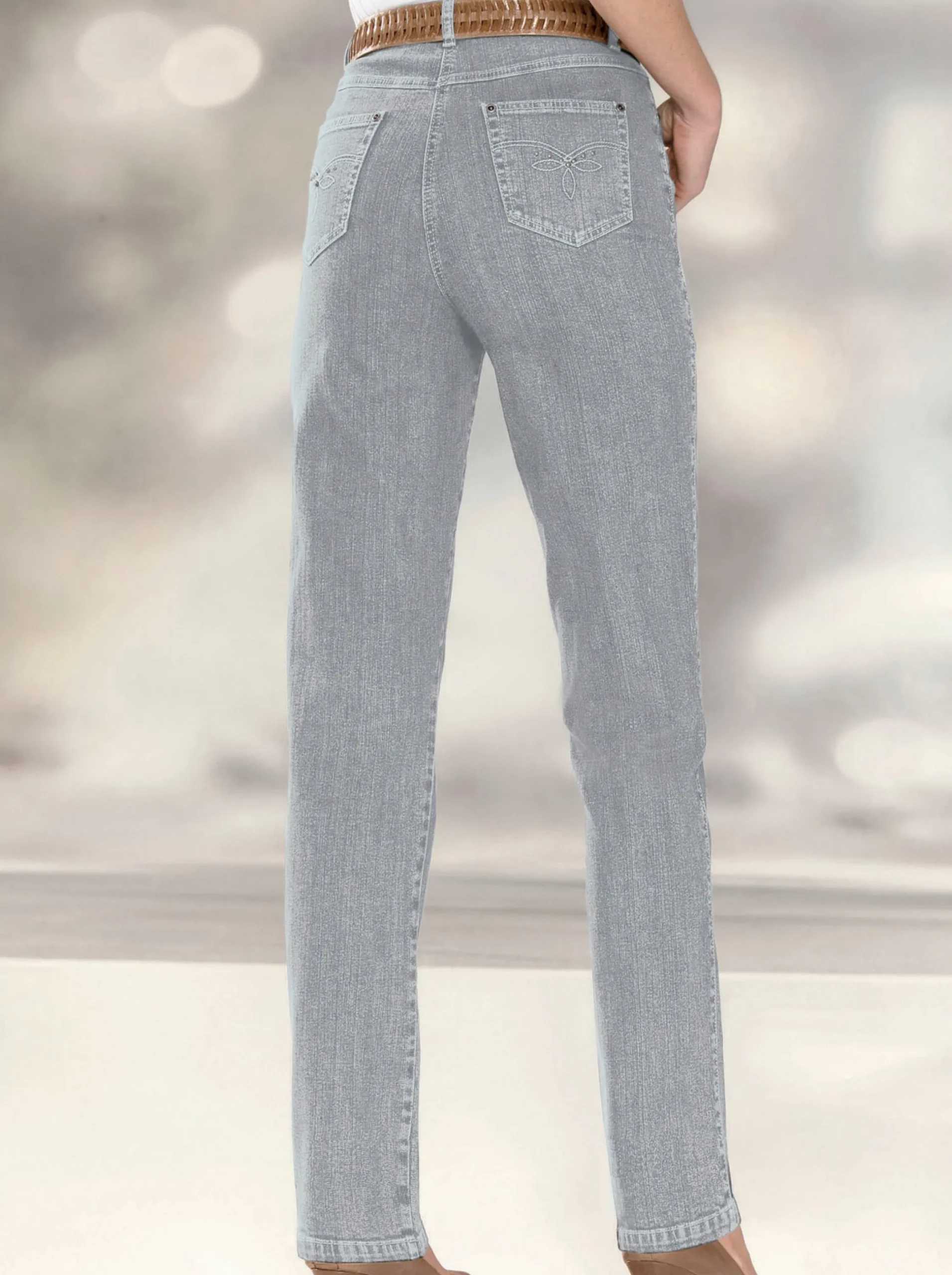 Jeans| 5-Pocket-Jeans mit Stretch-Anteil grey-denim