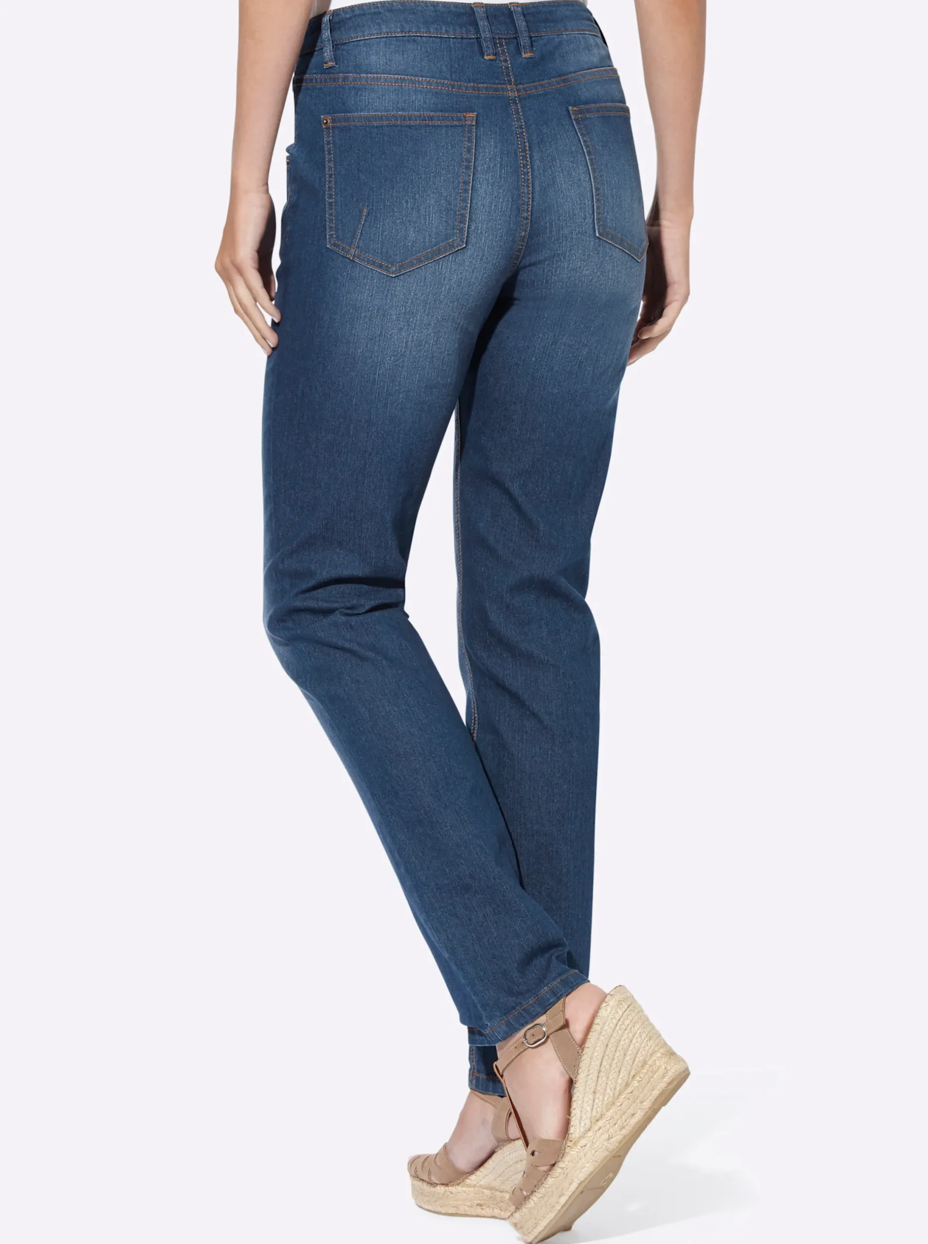 Jeans|heine 5-Pocket-Jeans mit Ziernähten blue-stone-washed