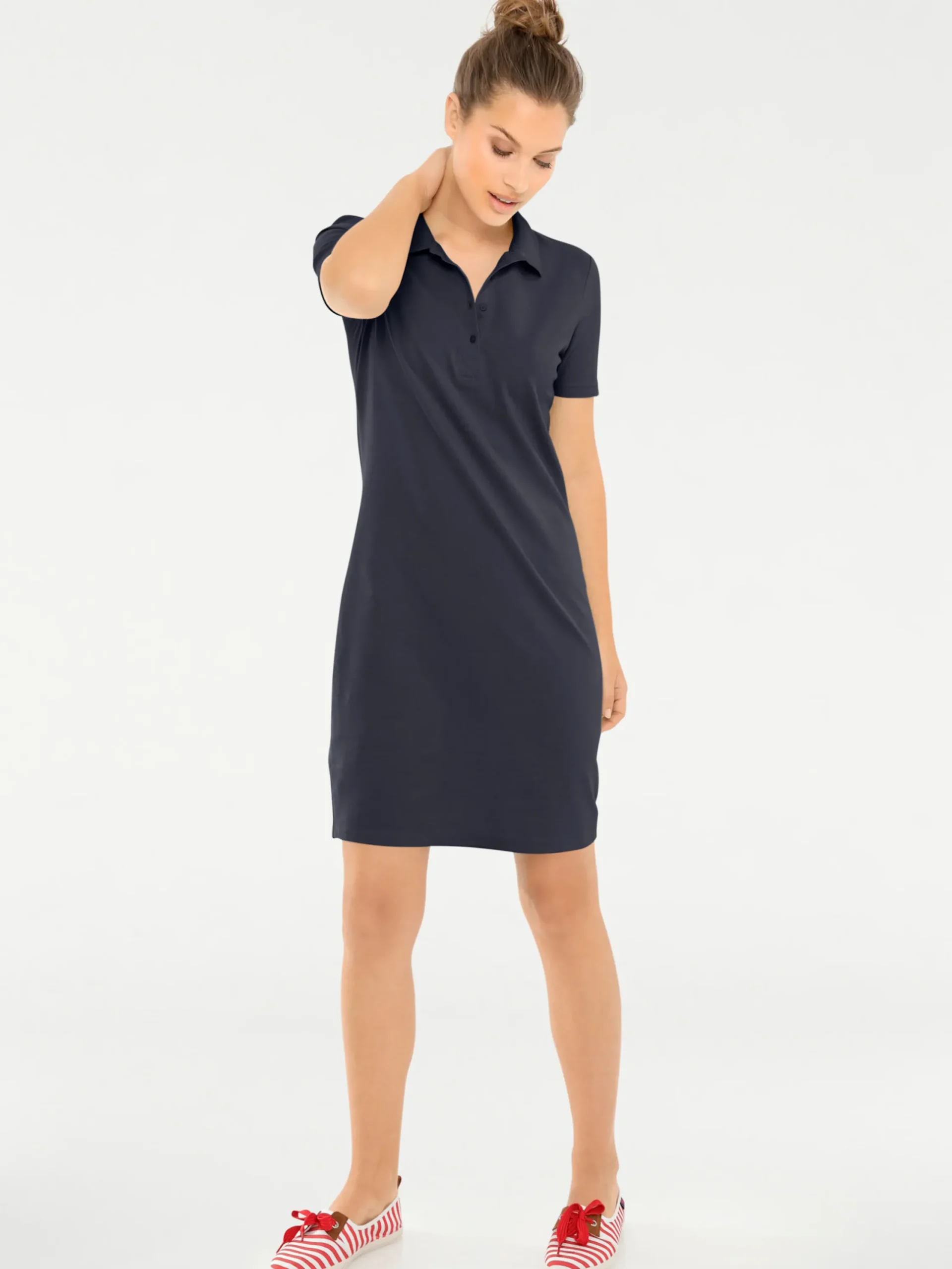 Strandkleider|Kleider|heine Polokleid marine