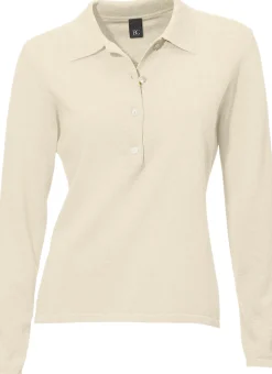 Pullover|heine Polopullover mit Knopfleiste offwhite