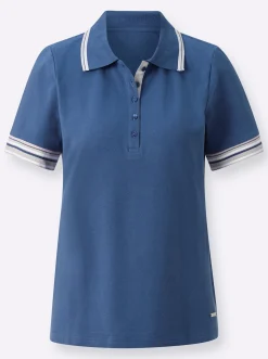 Shirts| Poloshirt jeansblau