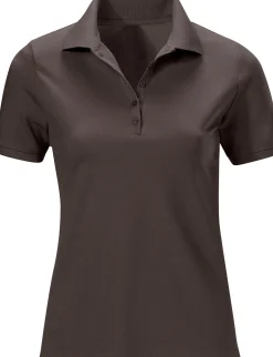 Strandmode|Shirts|heine Poloshirt in Pikee-Qualität braun