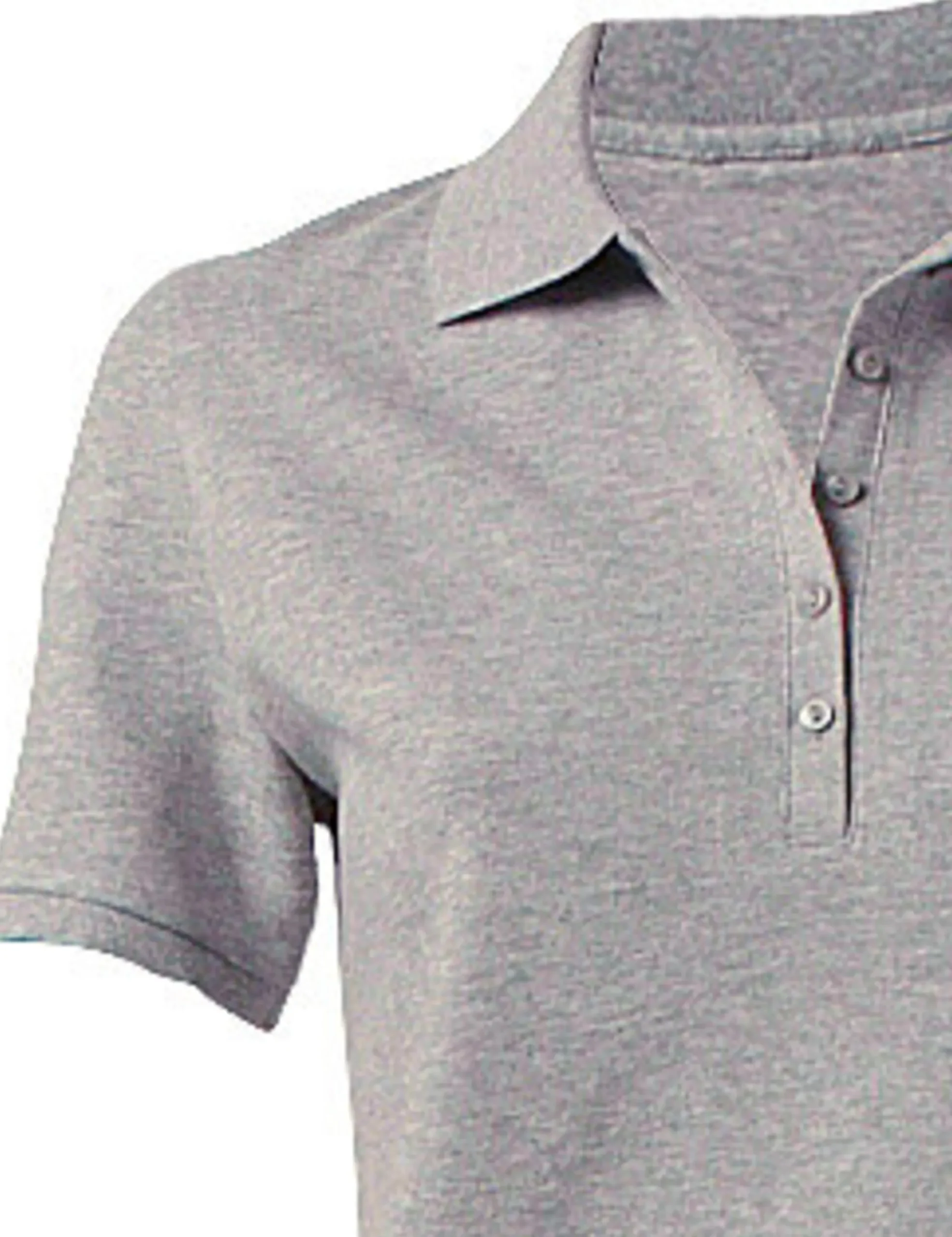 Strandmode|Shirts|heine Poloshirt in Pikee-Qualität grau-melange