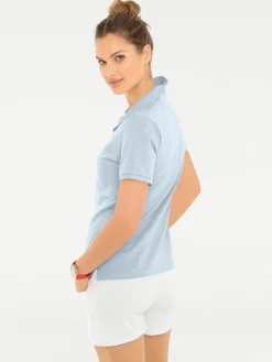 Strandmode|heine Poloshirt in Pikee-Qualität bleu