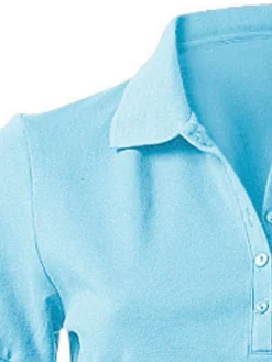 Strandmode|heine Poloshirt in Pikee-Qualität bleu