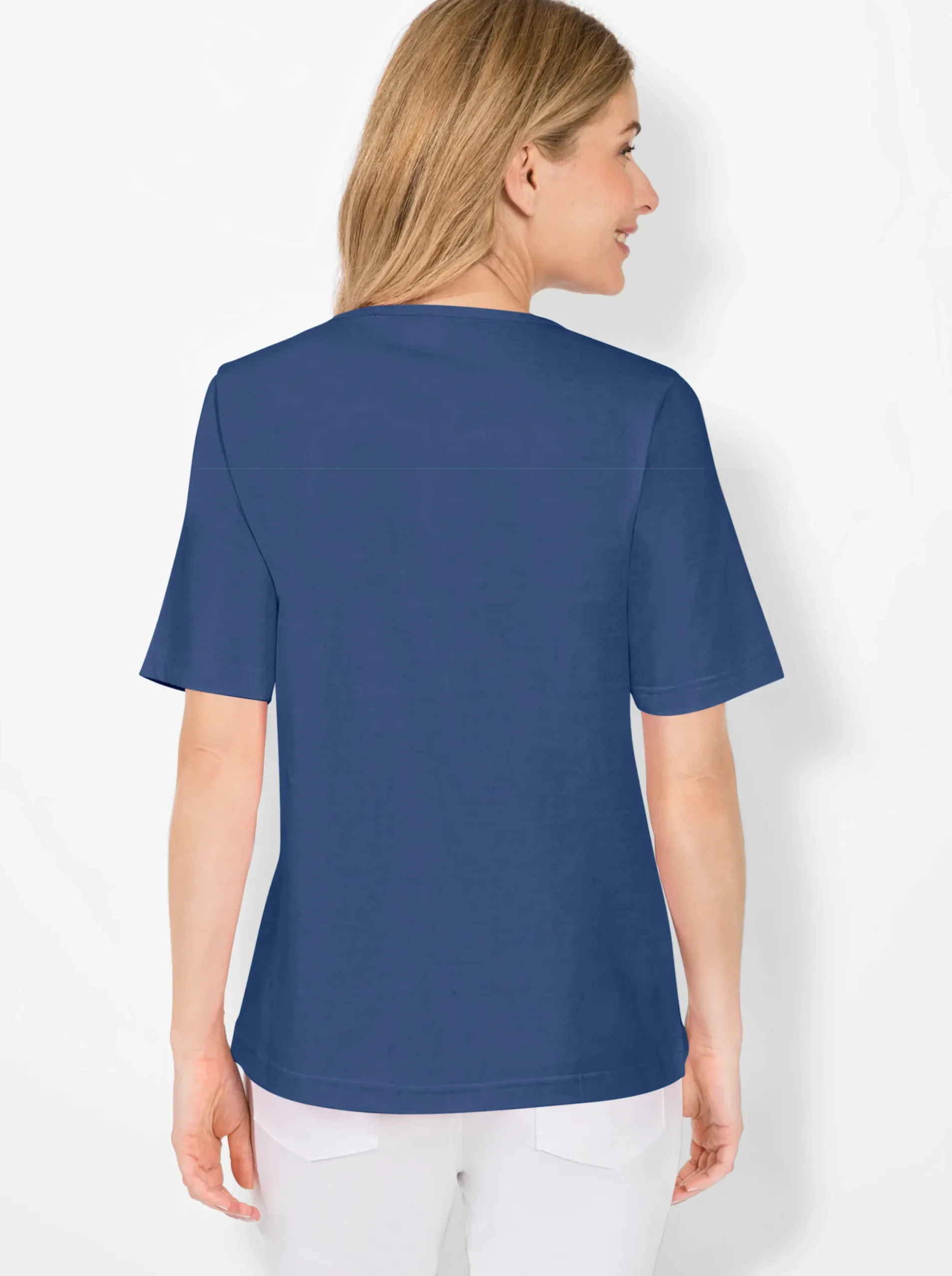 Shirts| Print-Shirt jeansblau