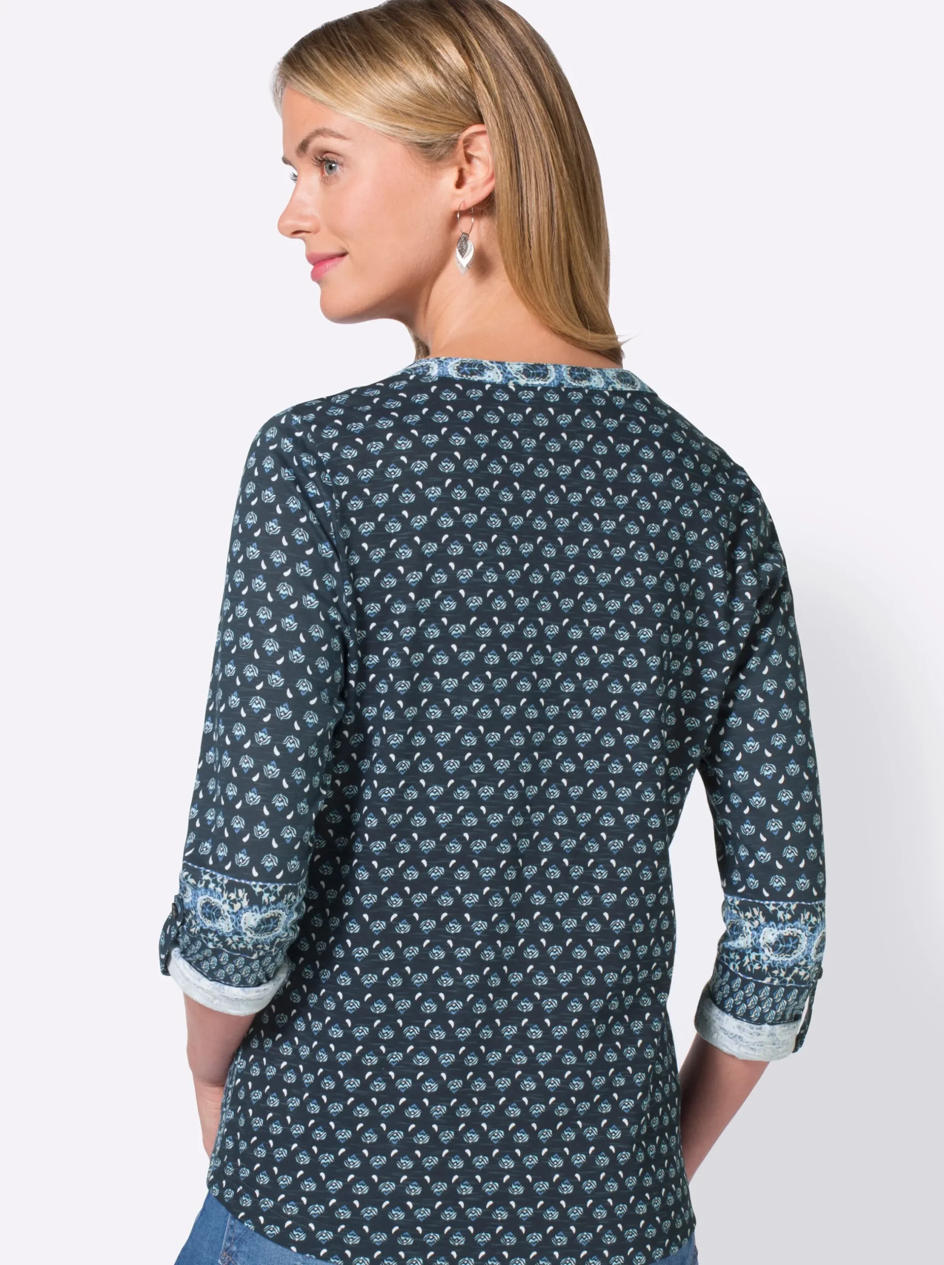 Shirts| Print-Shirt marine-bleu-bedruckt