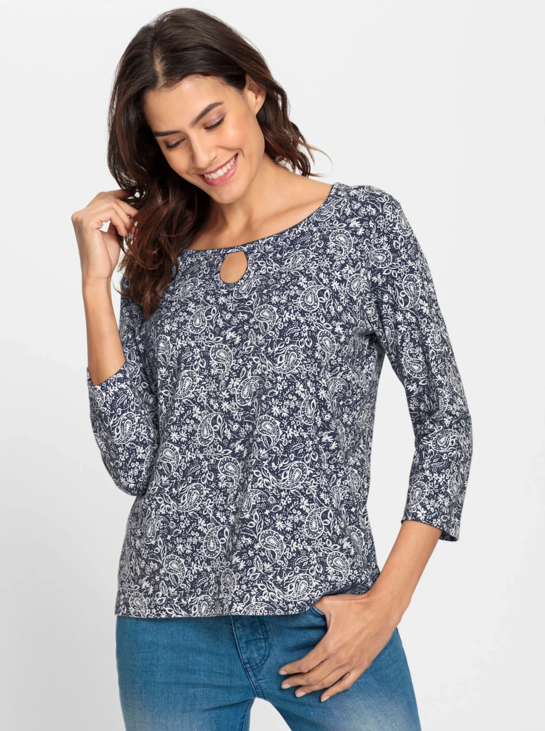 Shirts| Print-Shirt marine-bedruckt