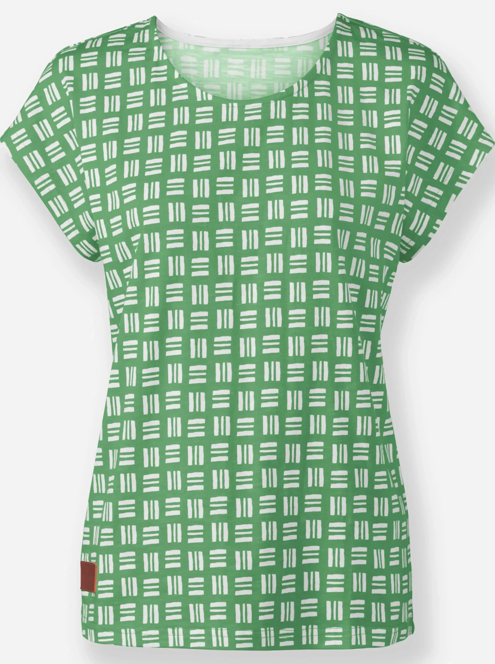 Shirts| Print-Shirt aus reiner Baumwolle apfel-ecru-bedruckt