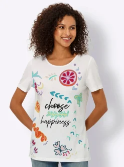 Shirts|heine Print-Shirt mit Lettering weiß-bedruckt