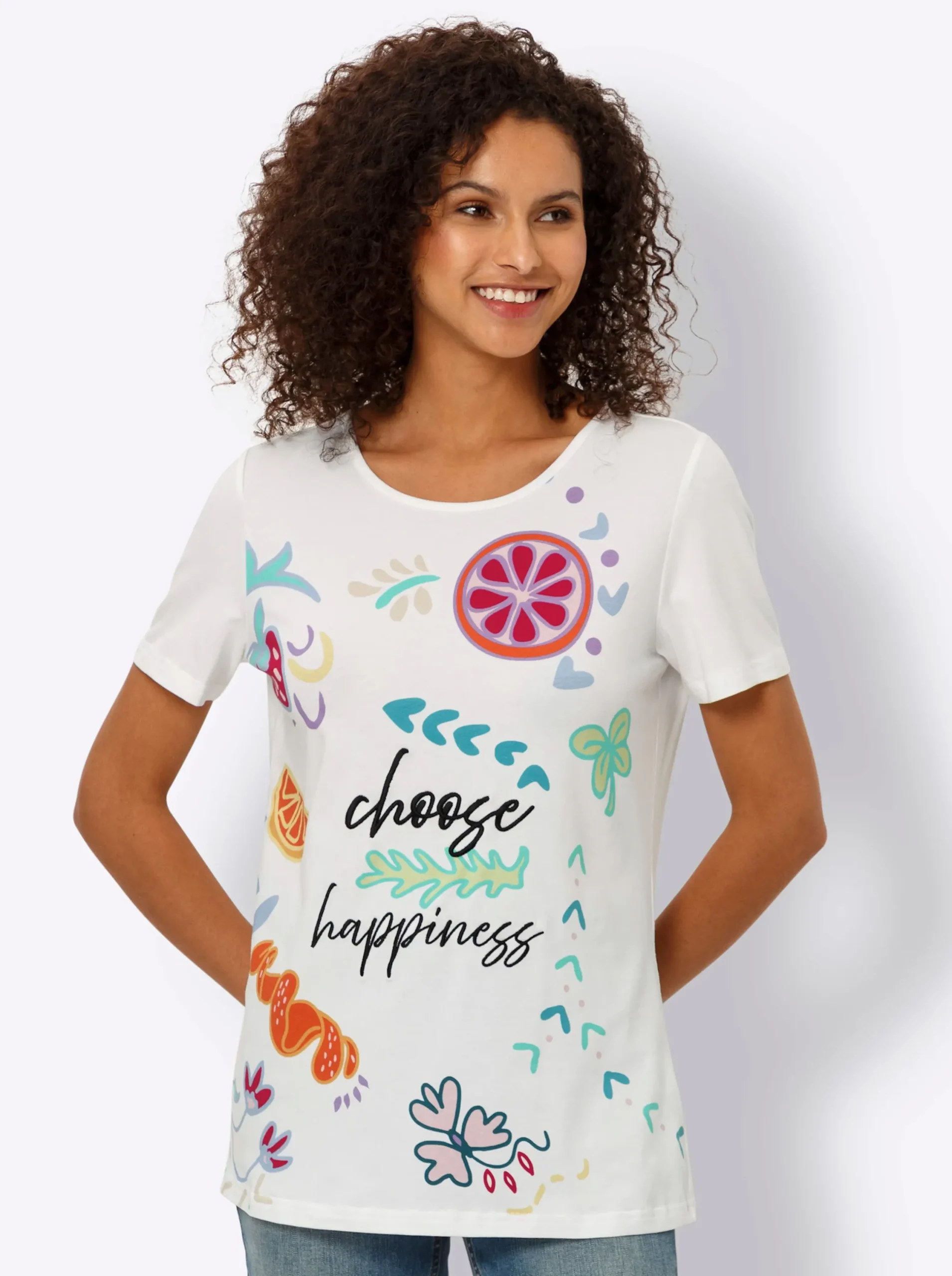 Shirts|heine Print-Shirt mit Lettering weiß-bedruckt